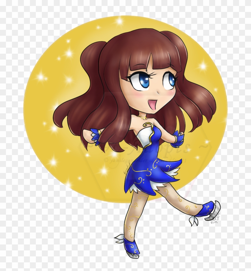 Chibi Ice-skating Yume - Cartoon #571505