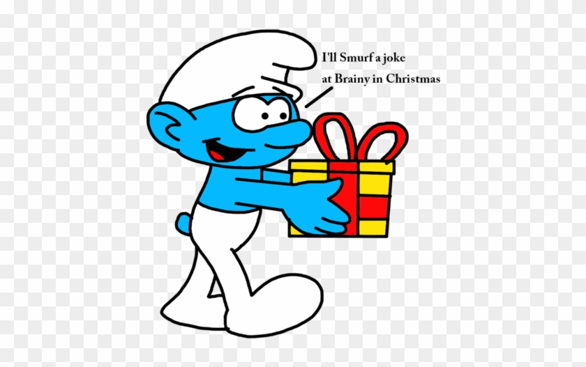 Jokey Smurf Going To Prank Brainy At Xmas By Marcospower1996 - Cartoon #571535