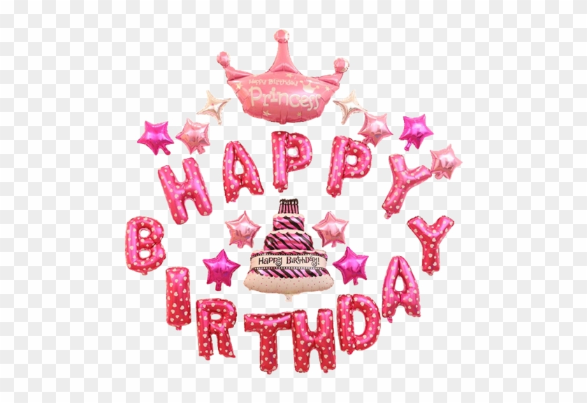Happy Birthday Princess Crown & Cake Balloon Light - Happy Birthday Princess #571618