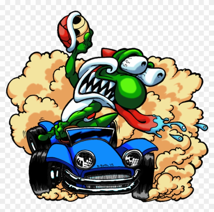 Hot Rod Yoshi By Quickman012 - Hot Rod Anime Png #571856