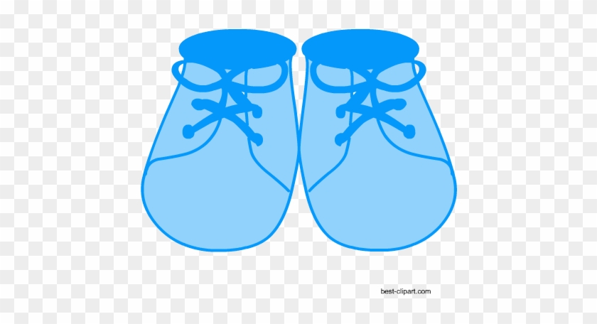 Blue Baby Shoes, Free Clip Art For Baby Shower - Clip Art #571947