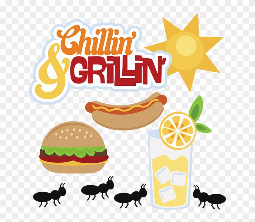 Hot Dog Clipart Grill Food - Hamburgers And Hotdogs Clipart #572121