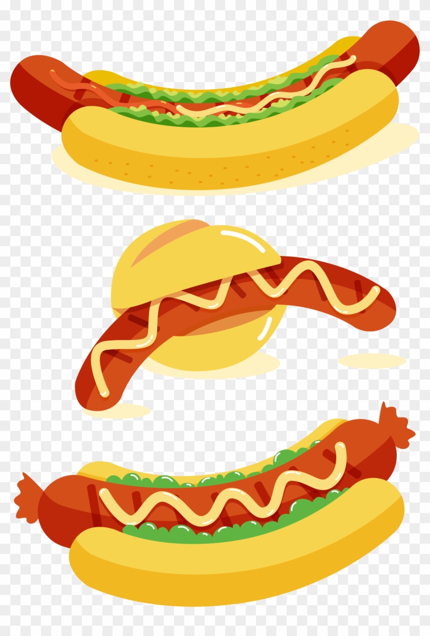 Hot Dog Bratwurst Sausage Fast Food - Bratwurst Vector #572257