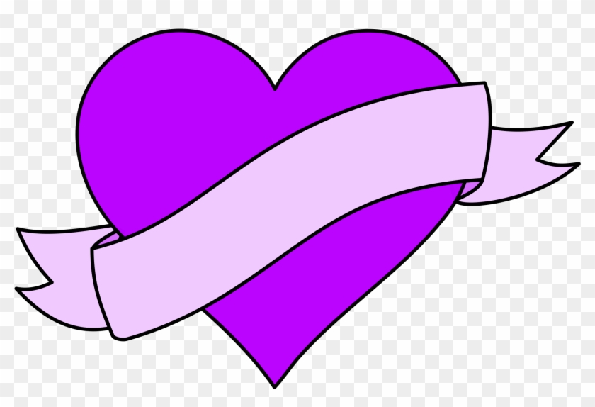 With Ribbon Banner - Heart With Ribbon #572363