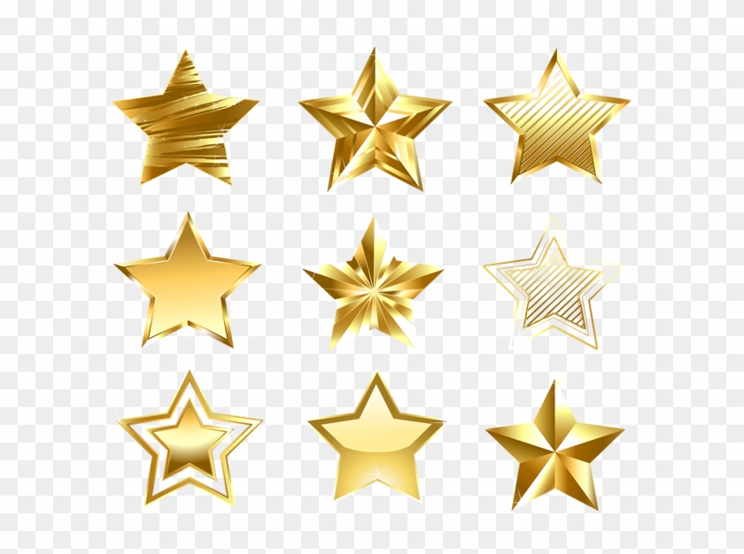 Transparent Golden Stars Set Png - Transparent Golden Stars #572662