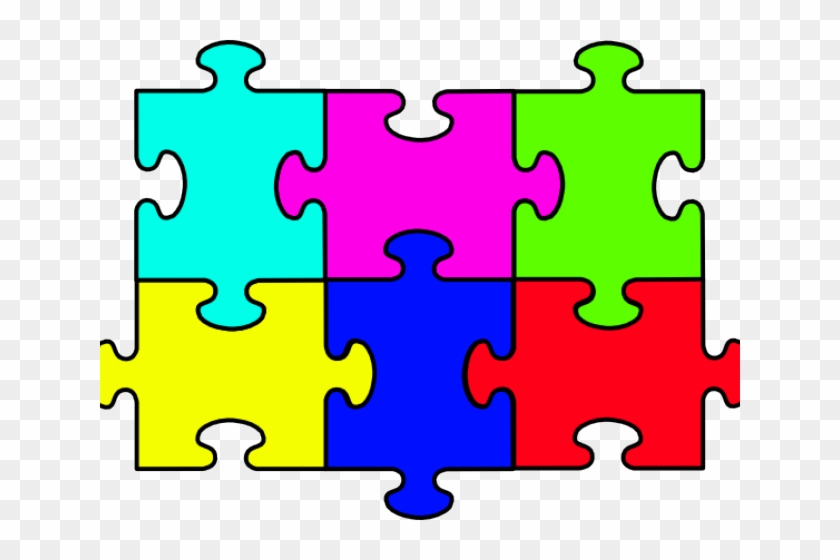 Puzzle Area Cliparts - 6 Puzzle Pieces Clip Art - Free Transparent PNG