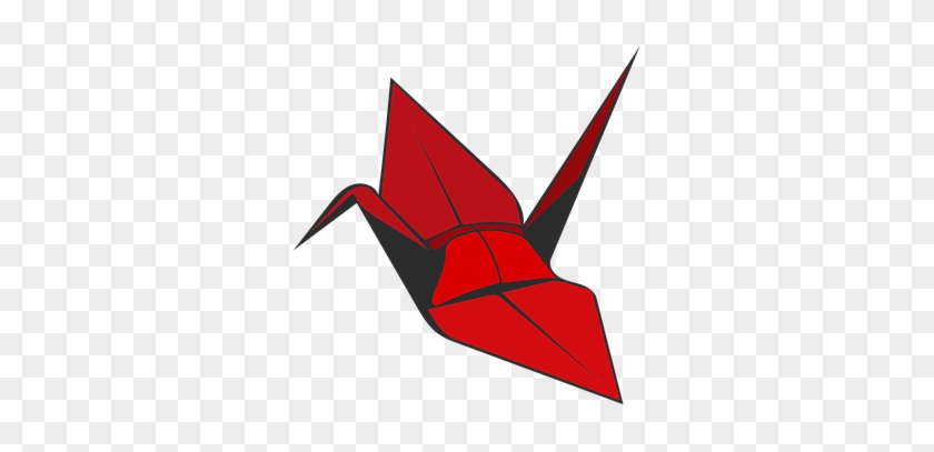 Origami, Crane, Red, Bird, Paper - Origami Crane Transparent Background #573105