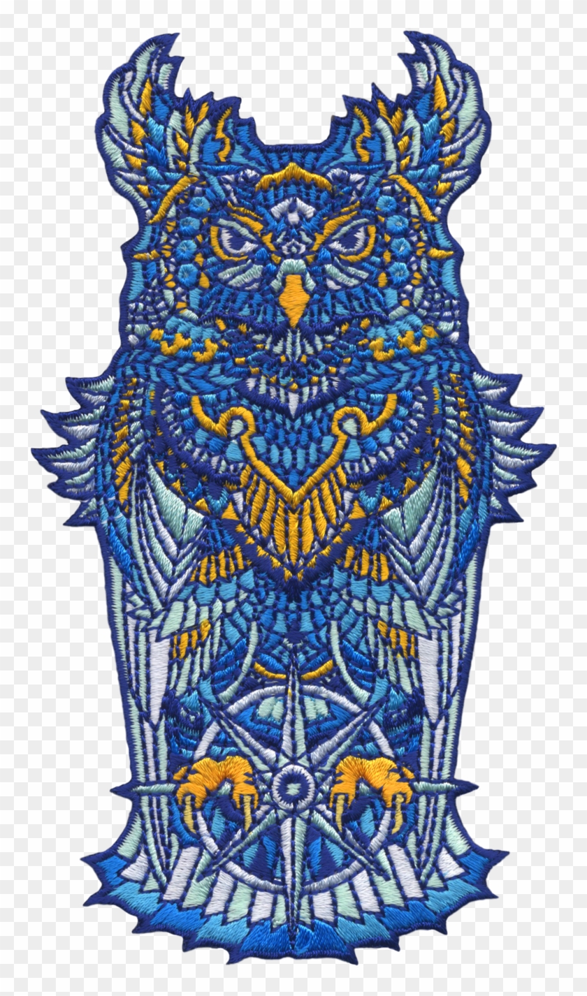 Grand Sapphire Owl - Embroidered Patch #573194