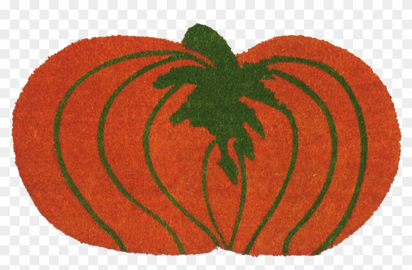 Pumpkin Door Mat - Geo Crafts G333 Pumpkin Shaped 18 X 30 In. Vinyl Back #573261