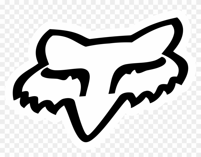 Fox Racing Logo, Head, White-black - Logo Fox Racing Png #573269