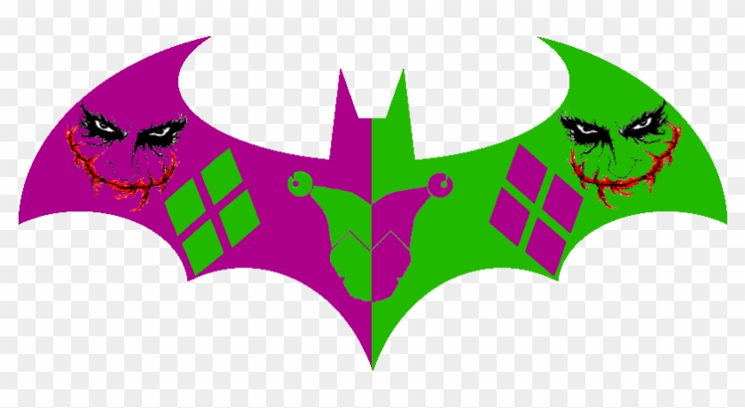 Joker Batman Logo By Xlexierusso2 - Batman And Joker Logo - Free  Transparent PNG Clipart Images Download