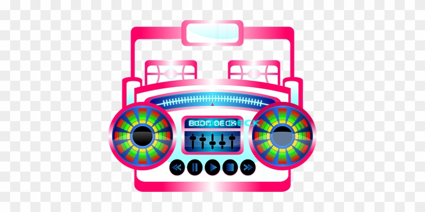 Boombox Boom Box Cassette Recorder Ghetto - Pop Music Clip Art #573839