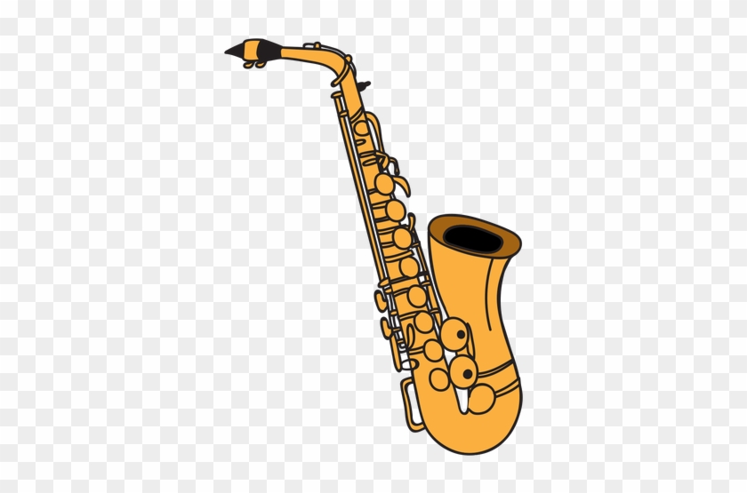 Saxophone Musical Instrument Doodle Transparent Png - Saxofon Dibujo Png #573991