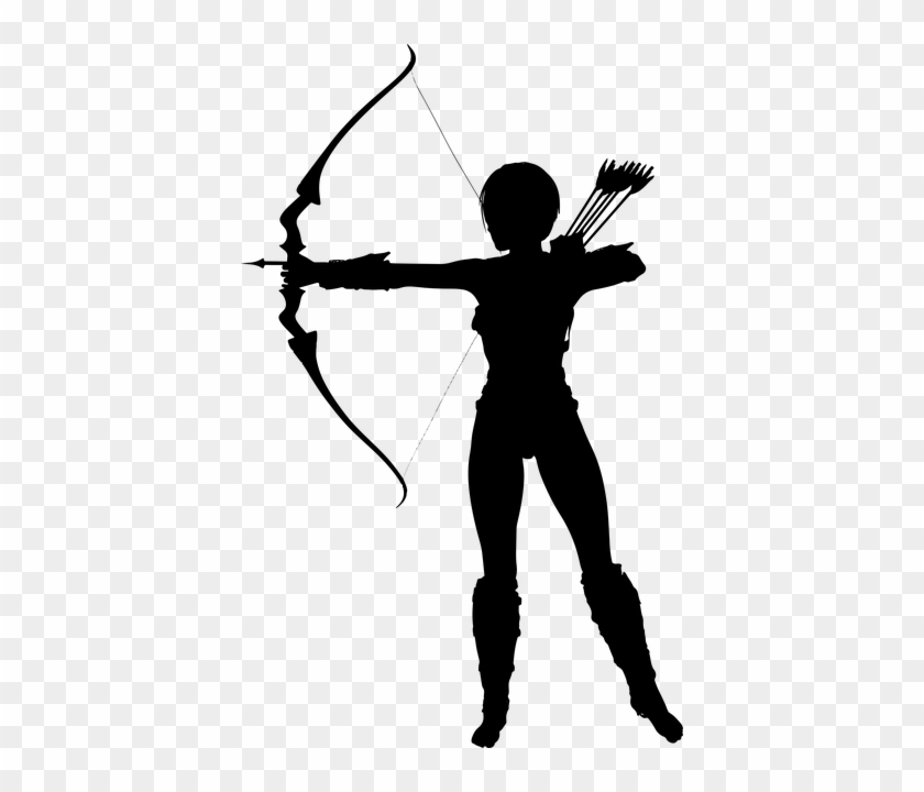 Amazon, Archer, Arrow, Battle, Bow, Combat, Female - Archer Silhouette Png #574070