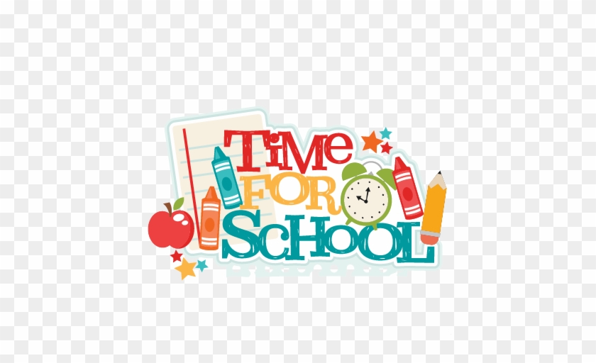 Time For School Title Svg Scrapbook Cut File Cute Clipart - School Time Clipart #574085