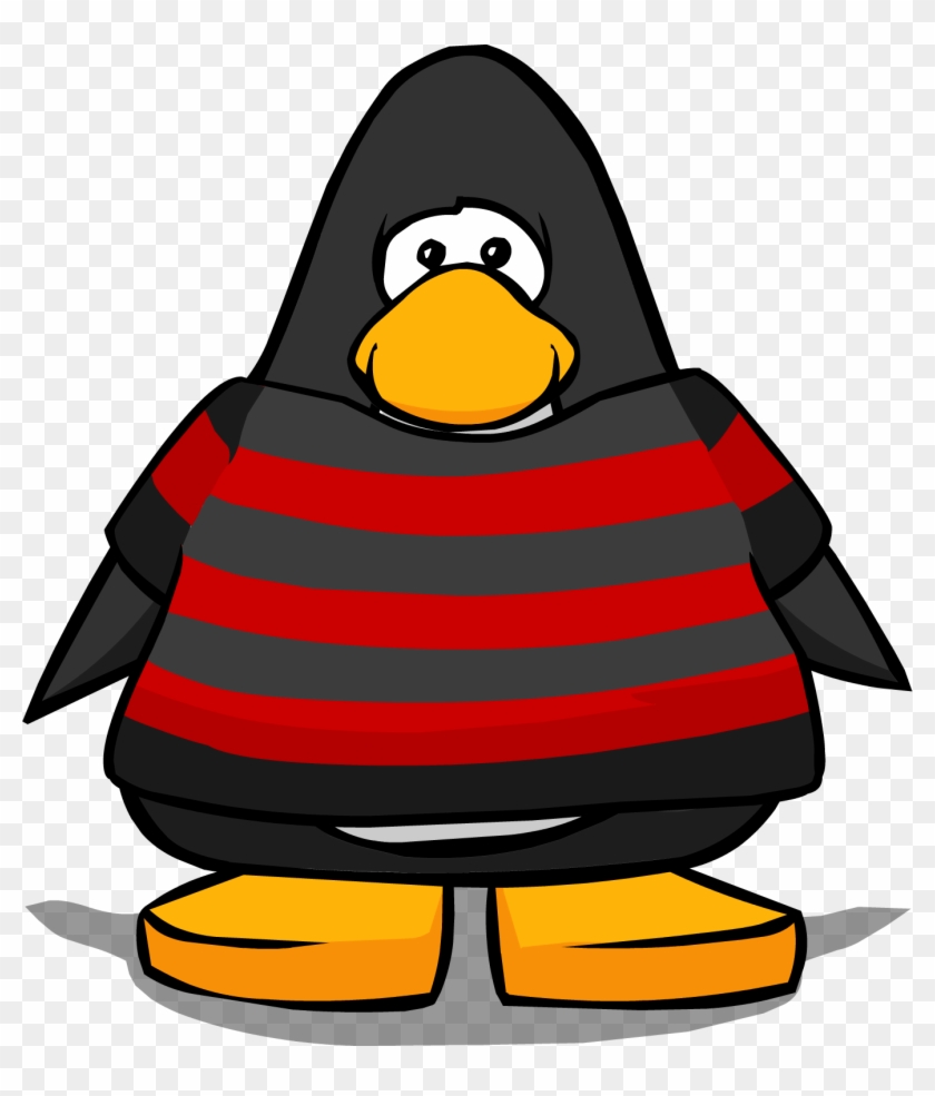 Black And Red Sailor Shirt On A Player Card - Club Penguin Vuvuzela #574233