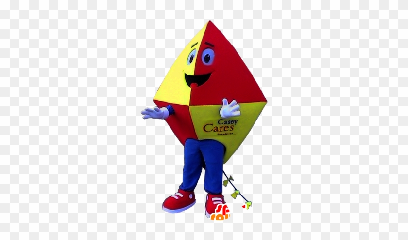 Mascot Red Kite, Yellow And Blue - Mascot #574306
