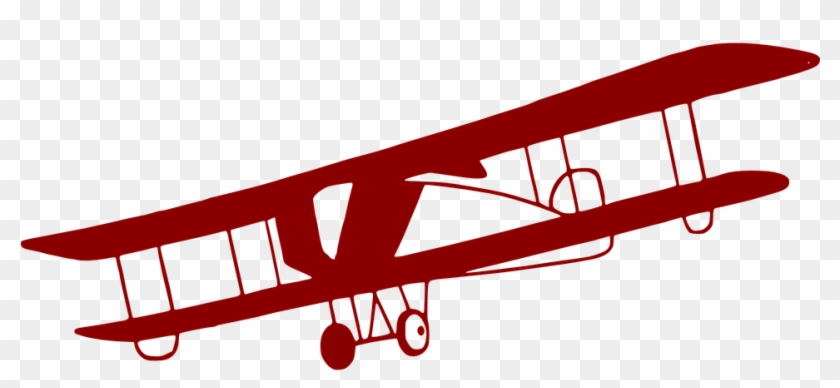 Red Airplane Cliparts 4, - Vintage Plane Transparent Background #574332