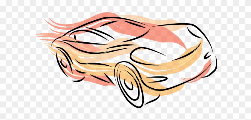 Sports Car Drawing Line Art - Sports Car Drawing Line Art #574385