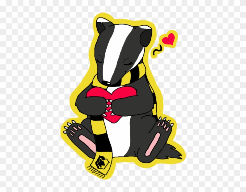 Badger Clipart Hufflepuff - Cute Hufflepuff Badger #574456