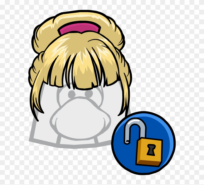 Hot Cross Bun - Club Penguin Blonde Bun #574501