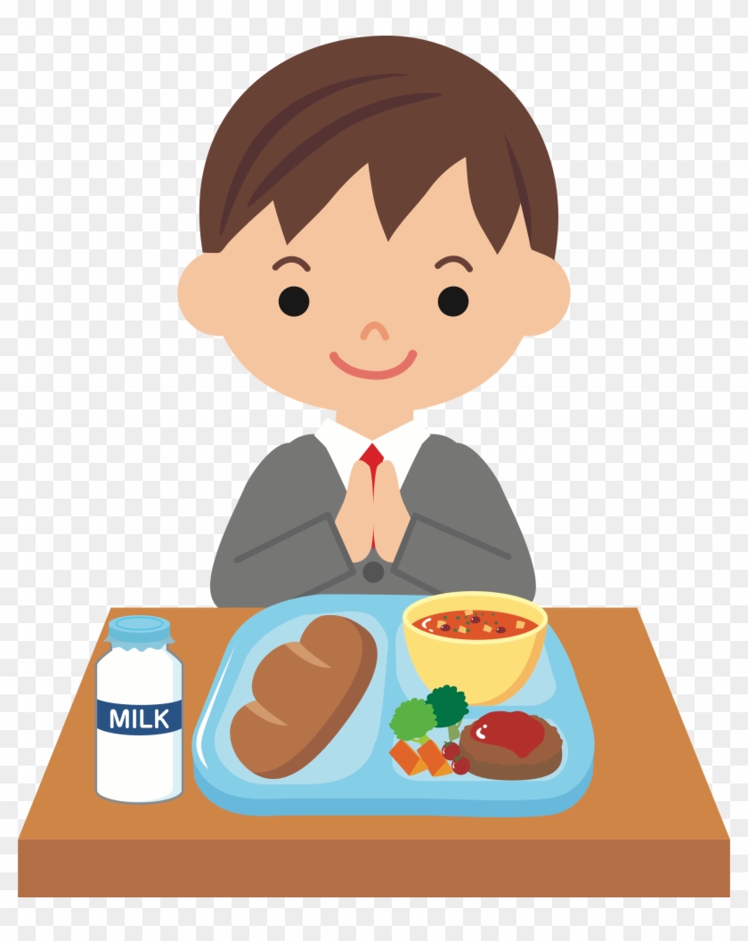 Child Eating Lunch Download - Pray Before Meal Clipart #574570