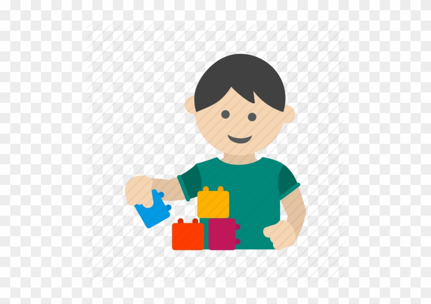 Block, Child, Happy, Kid, Lego, Playing, Toy Icon - Boy Playing With Legos Clipart #574574
