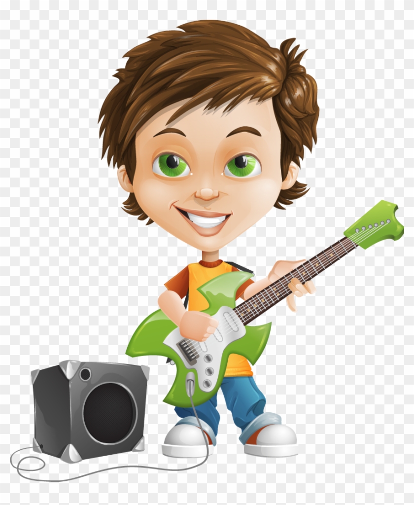 Boy Playing Guitar Clipart #574584