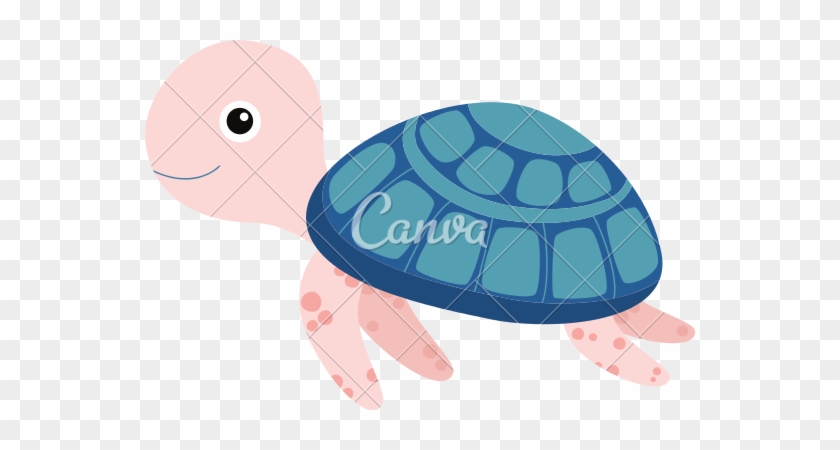 Cute Cartoon Sea Turtle - Cartoon #574650