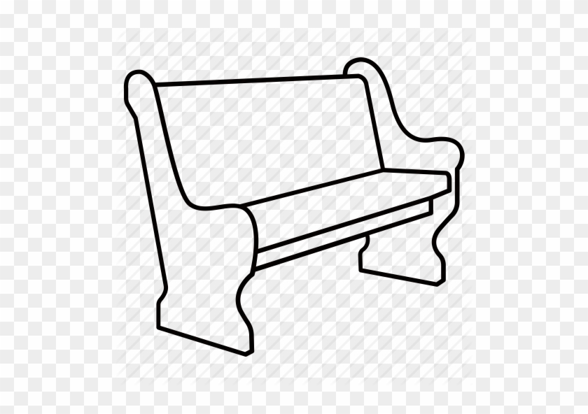 Bench Clipart Outline - Church Pew Clip Art #574752