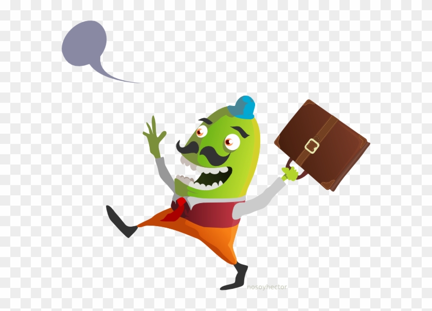 Funny Man Carrying Briefcase Clip Art At Clker - Stock.xchng #574848