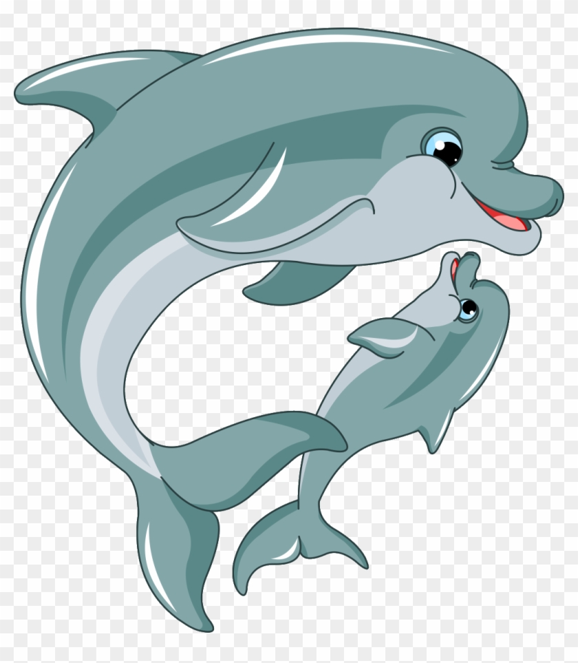 Buy The Royalty-free Stock Vector Image "cartoon Sea - Dolphin Cartoon Png #574948