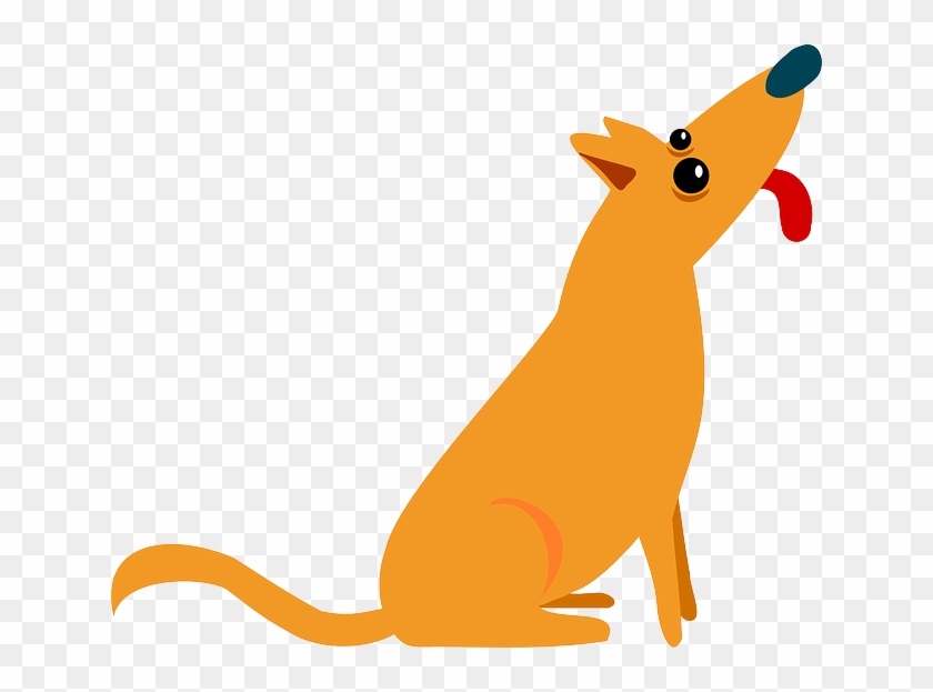 Sitting, Pet, Yellow, Orange, Animal, Cartoon - Dog Vector Clip Art #575008