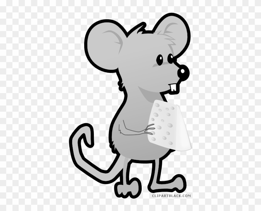Grayscale Mouse Animal Free Black White Clipart Images - Cartoon Mouse And Cheese #575025