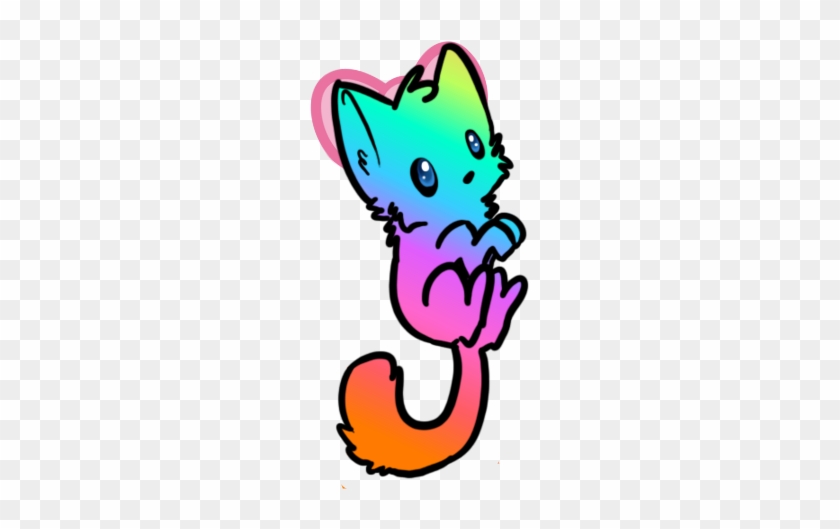 Rainbow Kawaii Kitty By Annoyingpuppy1 - Rainbow Kawaii Kitty #575102