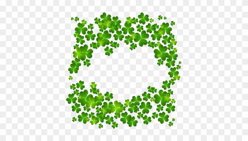 Irish Shamrock Frame - Four Leaf Clovers Clip Art #575218