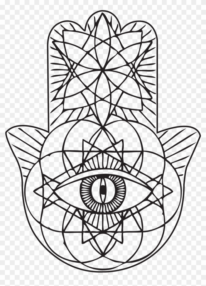 Jewish Hamsa Coloring Page - T-shirt #575245