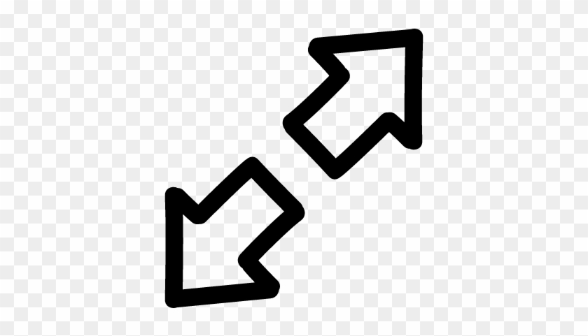 Expand Hand Drawn Interface Symbol Of Two Opposite - Expand Symbol #575325