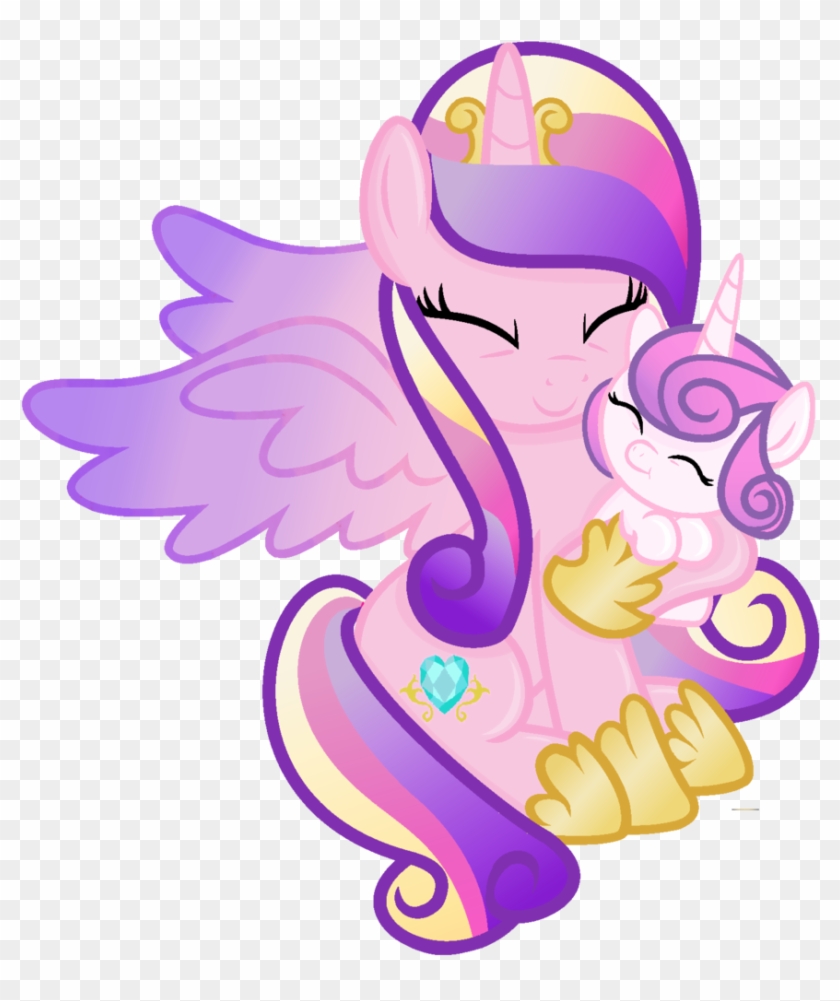 Little903, Baby, Baby Pony, Eyes Closed, Holding A - Mlp Cadence And Flurry Heart #575415