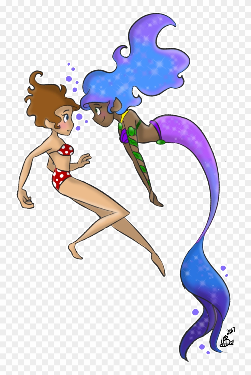 Human/mermaid Encounter - Cartoon #575473
