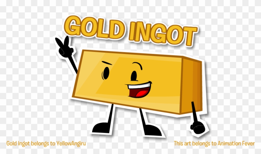 Minecraft Clipart Gold Ingot - Bfdi Gold Ingot #575516