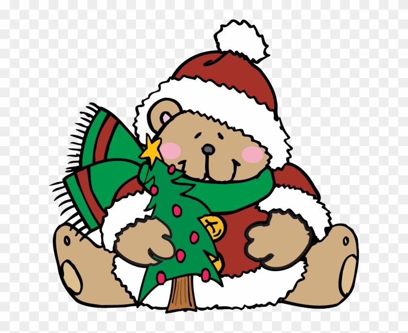 Cute Teddy Bears Dressed For Christmas - Christmas Teddy Bear Clipart #575542