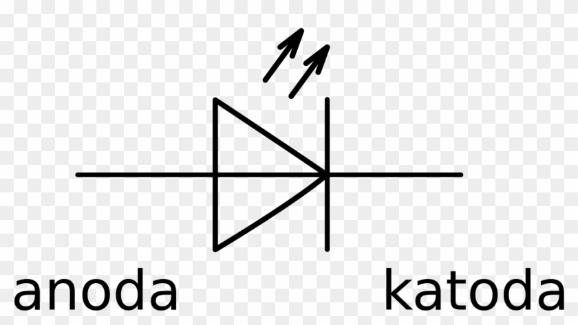 Resistor And Led Symbol Clipart Free To Use Clip Art - Schématická Značka Led Diody #575844