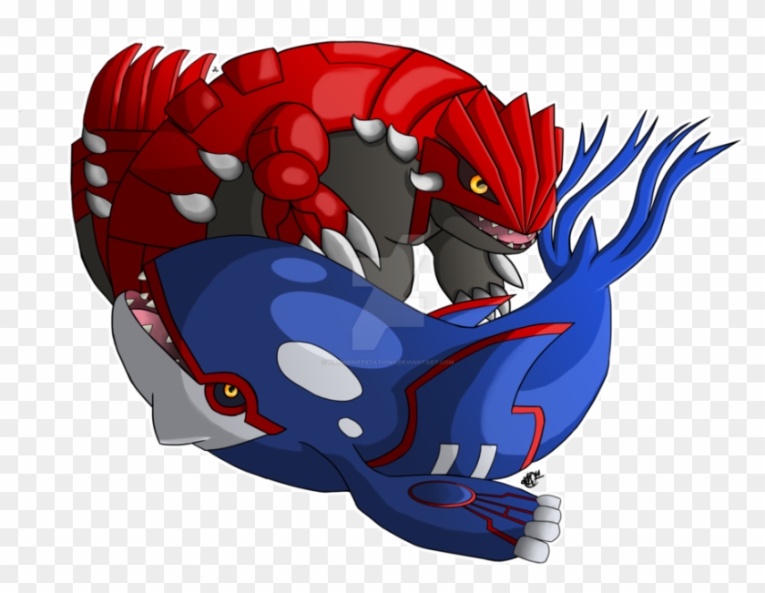 Groudon And Kyogre By Katmanifestations - Groudon And Kyogre Png #576079