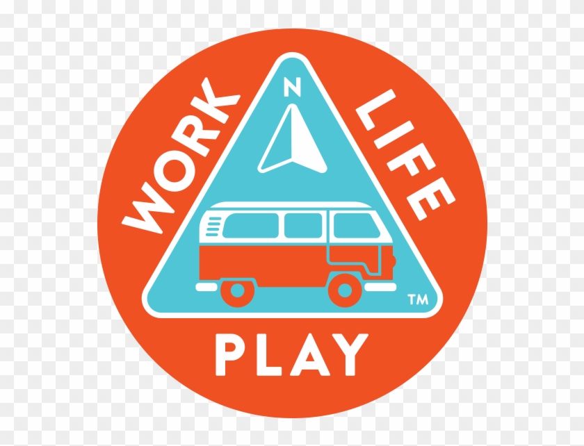 Work Life Play Adventure 3" X 3" Circle Sticker - Work Life Play #576096