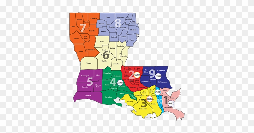 Ldh Administrative Regions Map Lges Regions Map - Louisiana Public Health Regions #576240