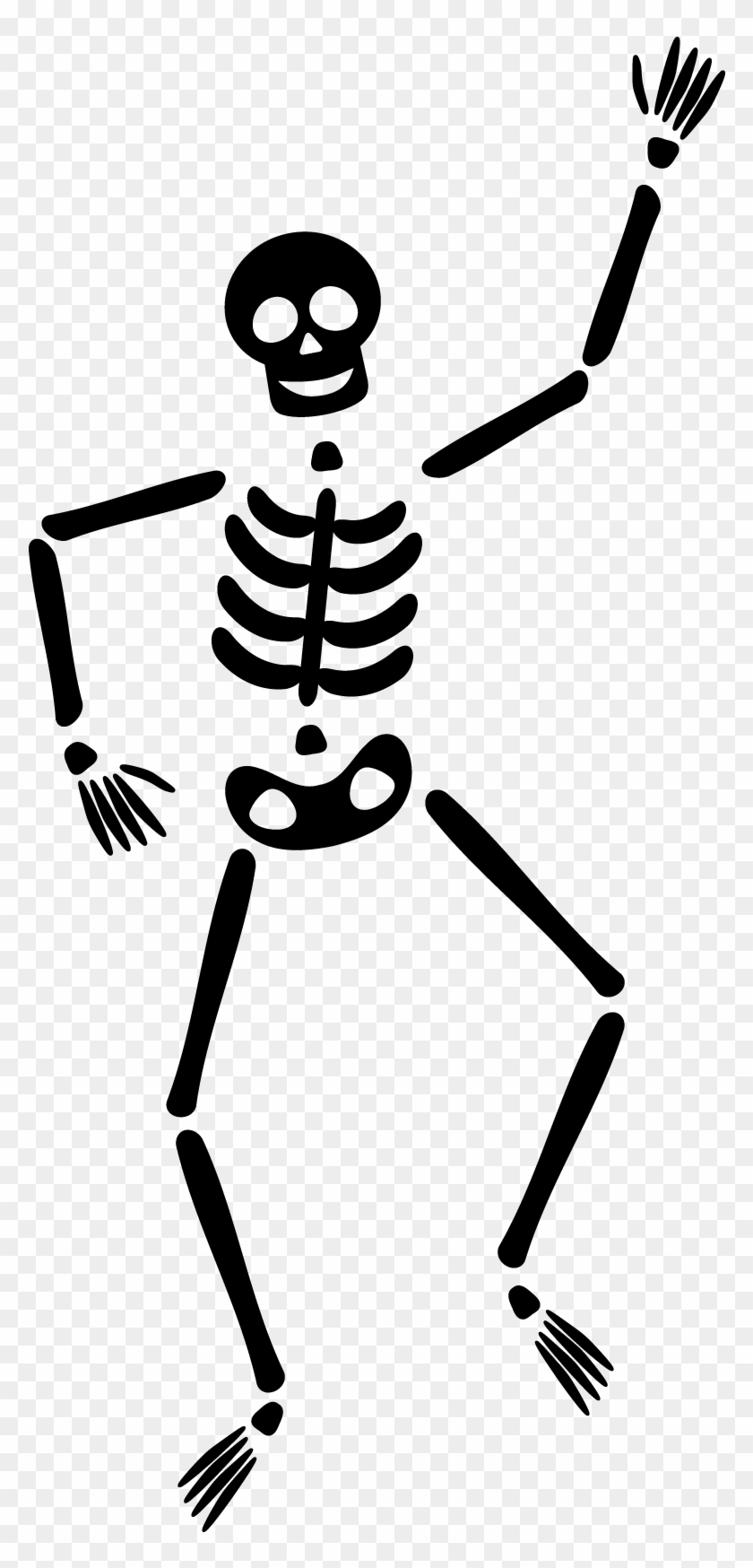 Whimsical Dancing Skeleton - Black Skeleton Png #576260