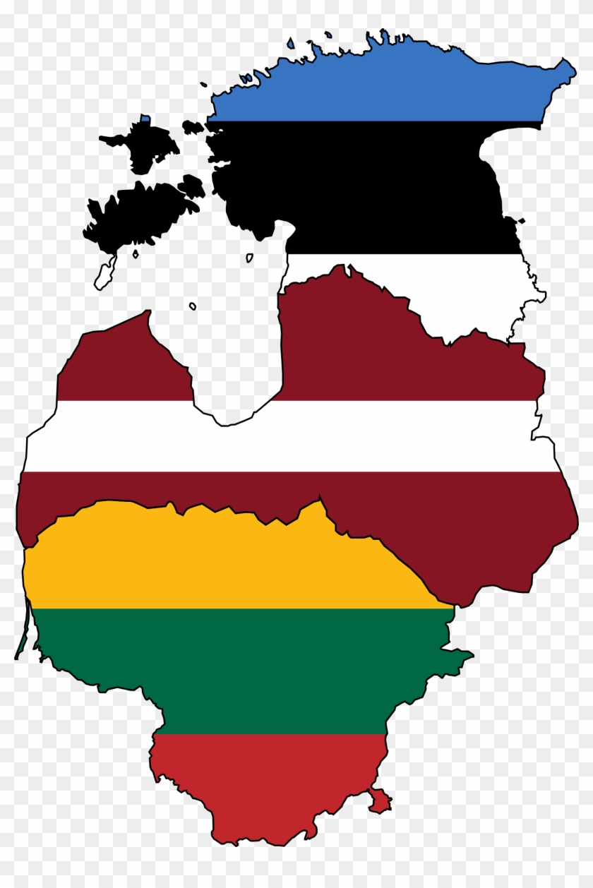 Baltic States Flag Map - Baltic States Flag Map #576647