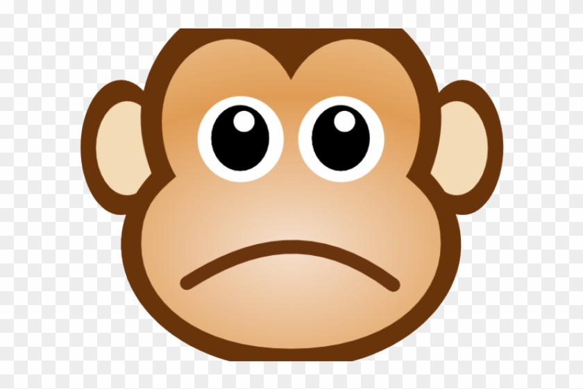 Sad Monkey Cliparts - Cute Monkey Cartoon Face #576877