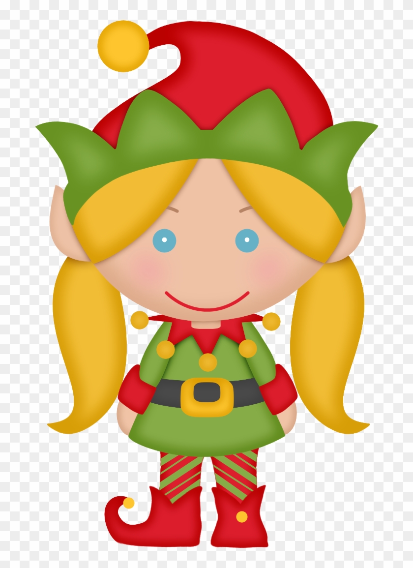 Elves Of The Helping Santa Clip Art - Girl Christmas Elf Clipart #576956